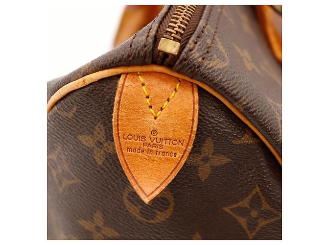 Borsa Louis Vuitton Speedy 30 Monogram Canvas Marrone Monogramma - vista 9