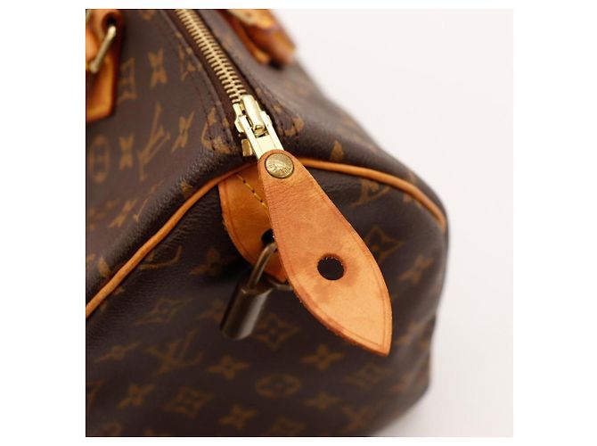 Borsa Louis Vuitton Speedy 30 Monogram Canvas Marrone Monogramma - vista 9