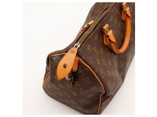 Borsa Louis Vuitton Speedy 30 Monogram Canvas Marrone Monogramma - vista 10