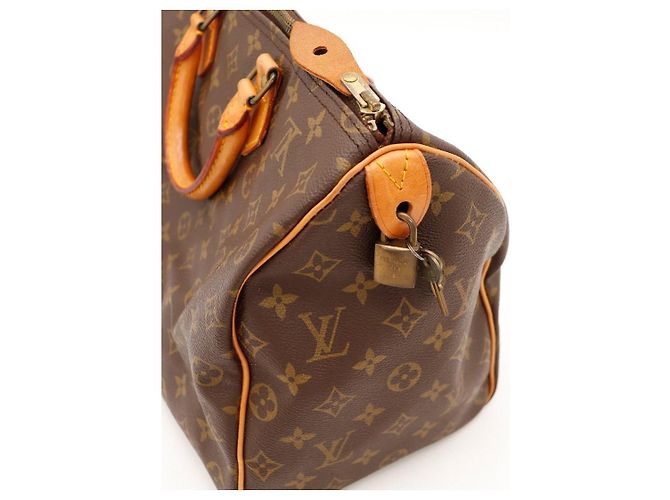 Borsa Louis Vuitton Speedy 30 Monogram Canvas Marrone Monogramma - vista 11