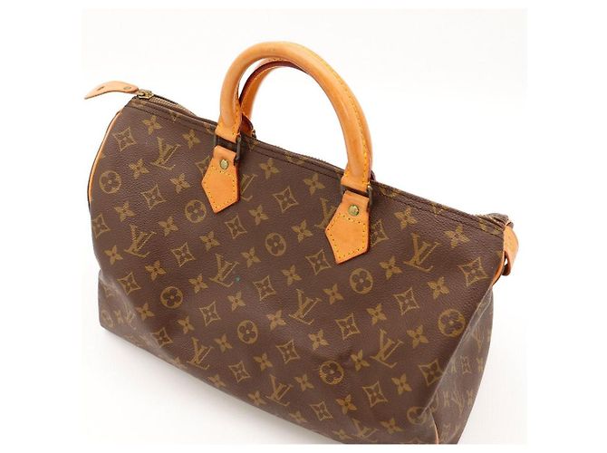 Borsa Louis Vuitton Speedy 30 Monogram Canvas Marrone Monogramma - vista 12