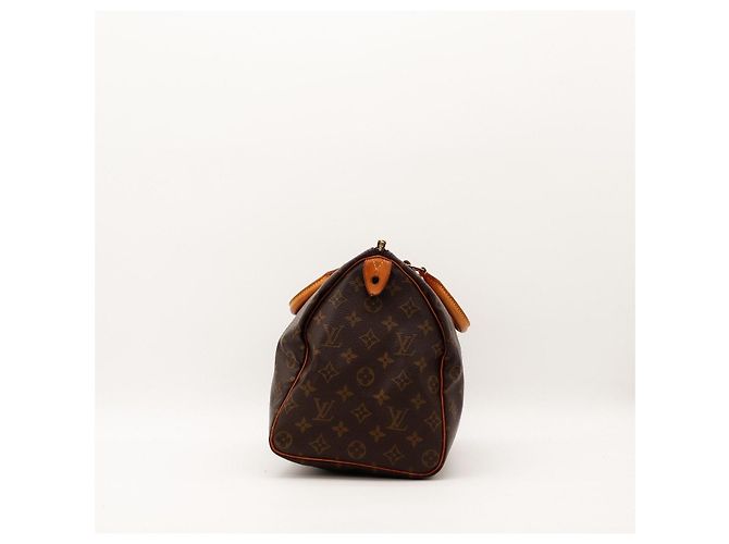 Borsa Louis Vuitton Speedy 30 Monogram Canvas Marrone Monogramma - vista 3