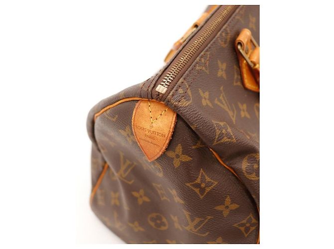 Borsa Louis Vuitton Speedy 30 Monogram Canvas Marrone Monogramma - vista 10