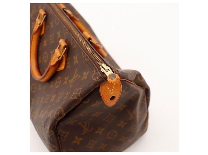 Borsa Louis Vuitton Speedy 30 Monogram Canvas Marrone Monogramma - vista 9
