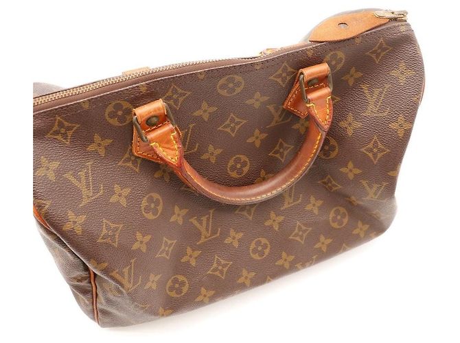 Borsa Louis Vuitton Speedy 30 Monogram Canvas Marrone - vista 14