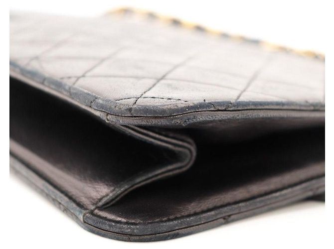 Borsa Flap in pelle trapuntata nera Chanel Nero - vista 10