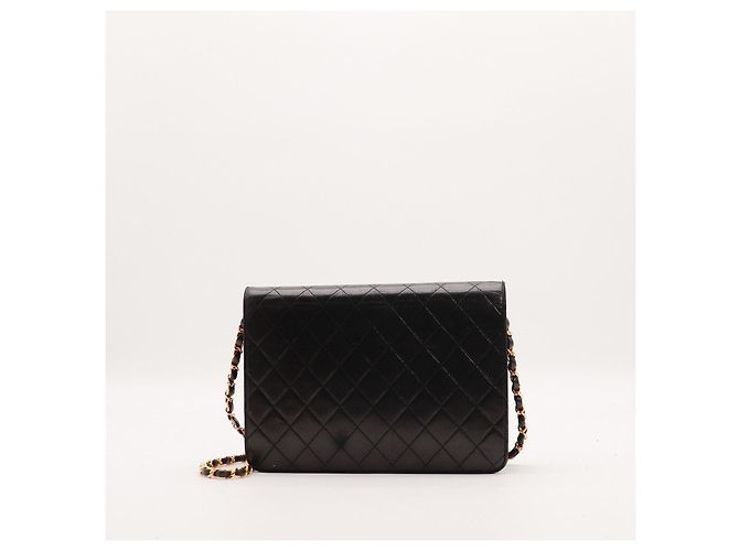 Borsa Flap in pelle trapuntata nera Chanel Nero - vista 3