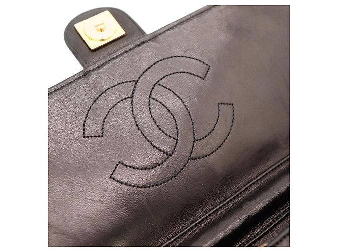 Borsa Flap in pelle trapuntata nera Chanel Nero - vista 8