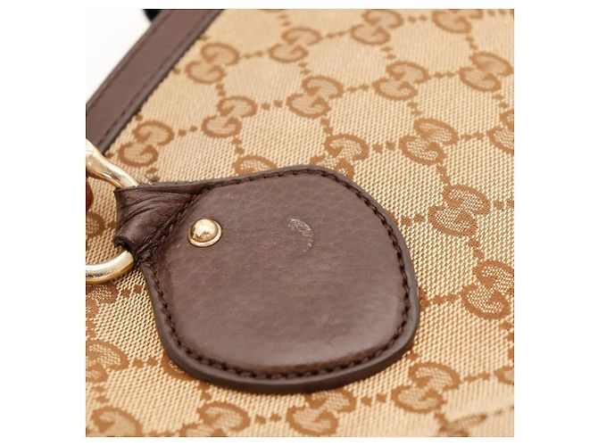Bolsa Tote Gucci Bamboo Shopper Marrom Monograma - vista 9
