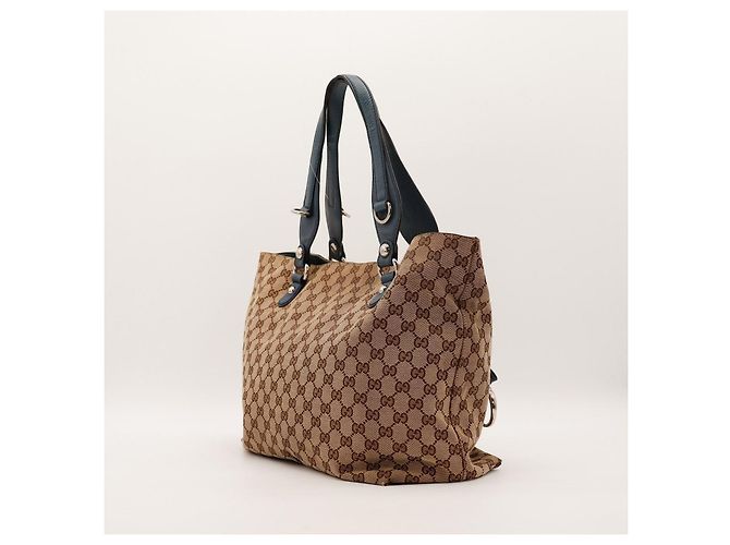 Borsa Tote in tela monogram Gucci Marrone - vista 4