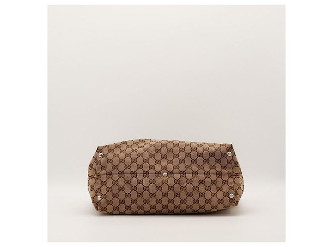 Borsa Tote in tela monogram Gucci Marrone - vista 5