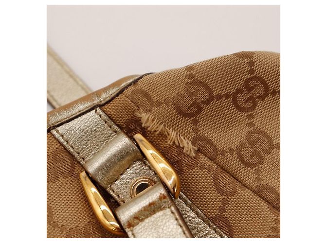 Borsa Hobo in tela Monogram Gucci Beige D'oro - vista 10