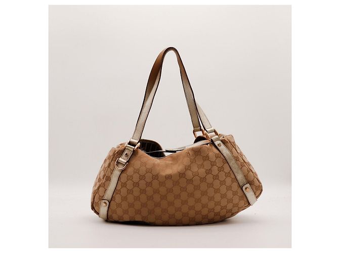 Borsa Hobo in tela Monogram Gucci Beige D'oro - vista 3