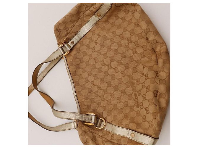 Borsa Hobo in tela Monogram Gucci Beige D'oro - vista 6
