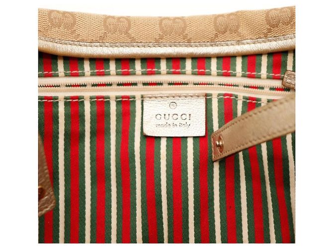 Borsa Hobo in tela Monogram Gucci Beige D'oro - vista 7