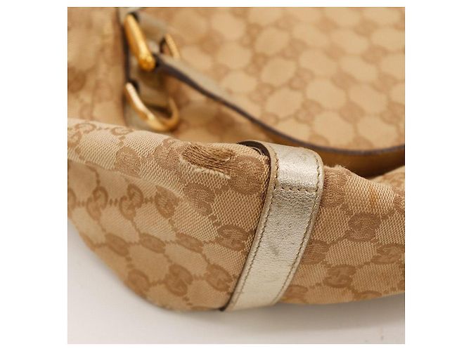 Borsa Hobo in tela Monogram Gucci Beige D'oro - vista 8