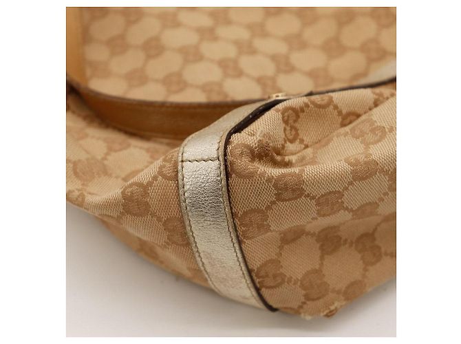Borsa Hobo in tela Monogram Gucci Beige D'oro - vista 9