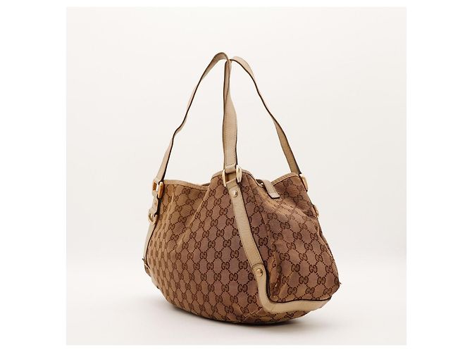 Gucci Monogram Canvas Schultertasche Braun Monogramm - Ansicht 2