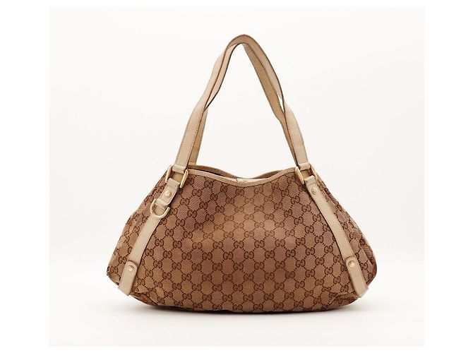 Gucci Monogram Canvas Schultertasche Braun Monogramm - Ansicht 3