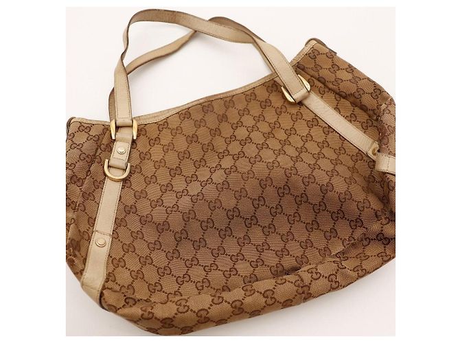 Gucci Monogram Canvas Schultertasche Braun Monogramm - Ansicht 6
