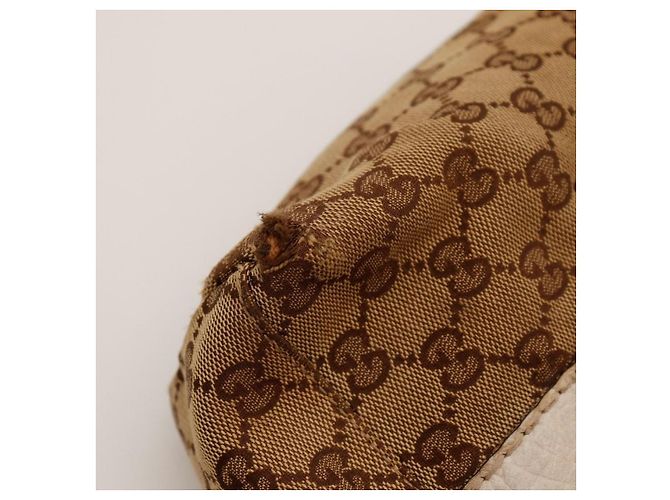 Borsa Tote in tela monogram Gucci Marrone Beige - vista 12