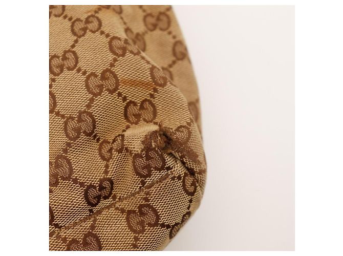 Borsa Tote in tela monogram Gucci Marrone Beige - vista 13