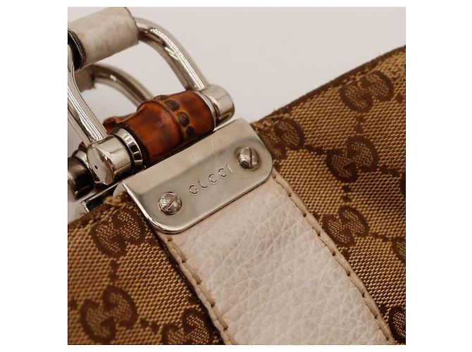 Borsa Tote in tela monogram Gucci Marrone Beige - vista 7