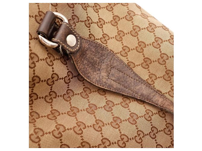 Gucci Monogram Canvas Tote Bag Braun Beige - Ansicht 11