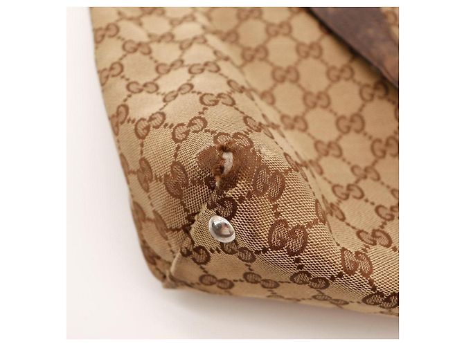 Gucci Monogram Canvas Tote Bag Braun Beige - Ansicht 12