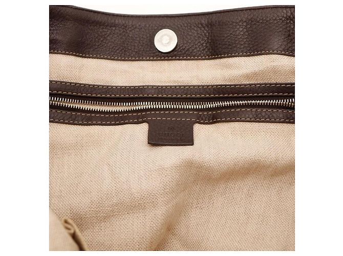Borsa Tote in tela monogram Gucci Marrone Beige - vista 8