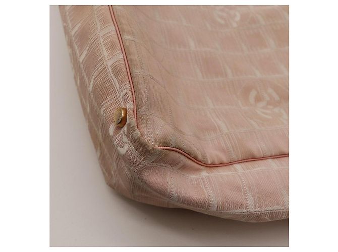 Borsa Tote Chanel in tessuto rosa Beige - vista 11