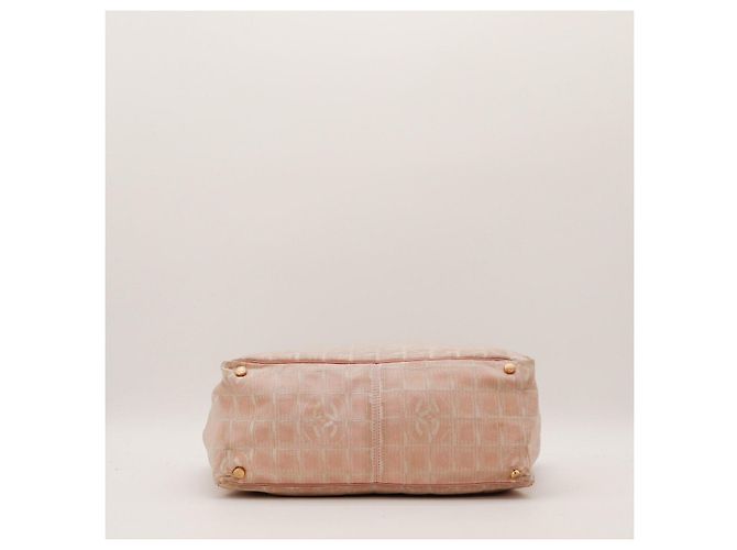 Borsa Tote Chanel in tessuto rosa Beige - vista 5