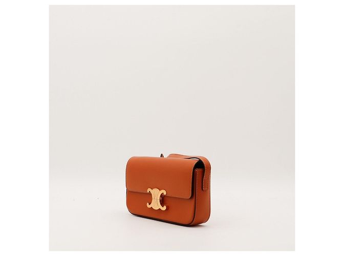 Céline Borsa Triomphe in pelle di vitello Marrone - vista 2