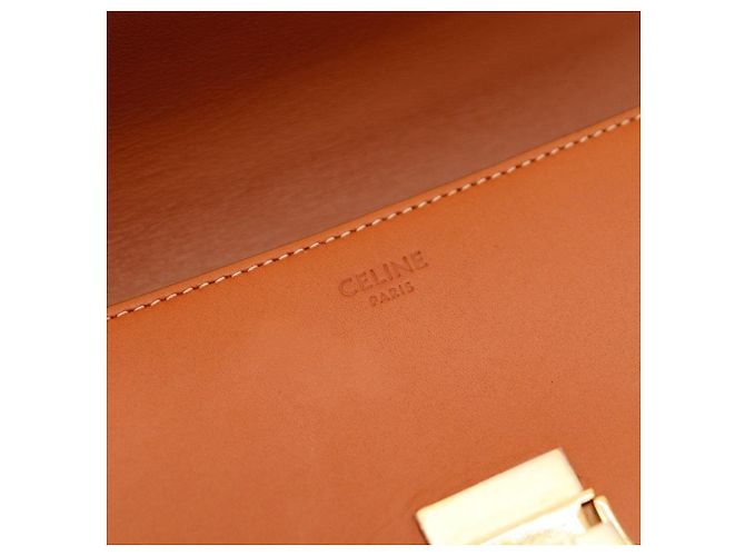 Céline Borsa Triomphe in pelle di vitello Marrone - vista 8