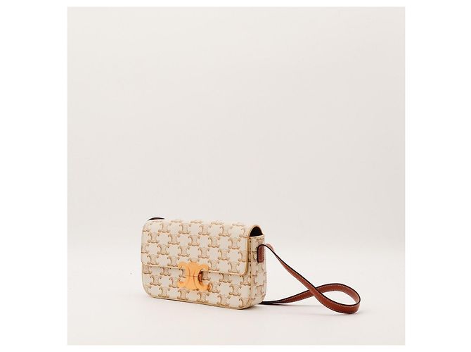 Céline Celine Triomphe Canvas Kleine Tasche Braun Beige - Ansicht 2