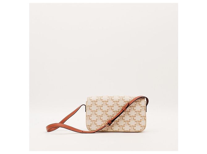 Céline Celine Triomphe Canvas Kleine Tasche Braun Beige - Ansicht 3