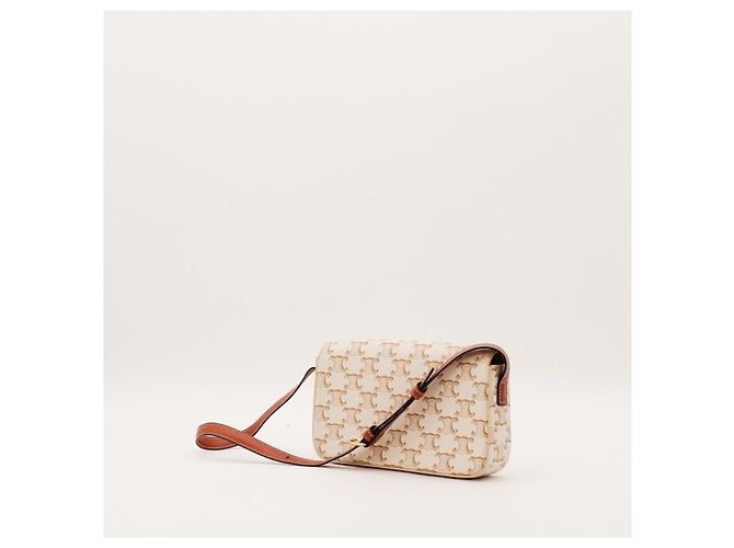 Céline Celine Triomphe Canvas Kleine Tasche Braun Beige - Ansicht 4