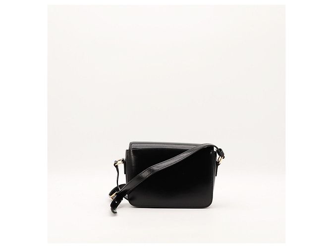 Céline Borsa a tracolla Celine Triomphe in pelle nera Nero - vista 3