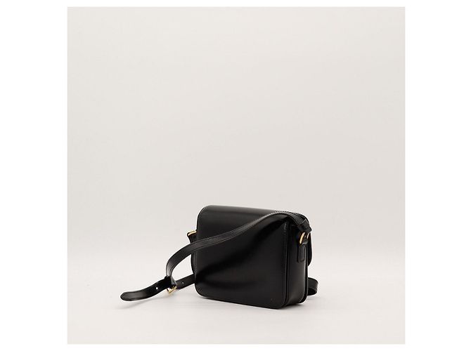 Céline Borsa a tracolla Celine Triomphe in pelle nera Nero - vista 4
