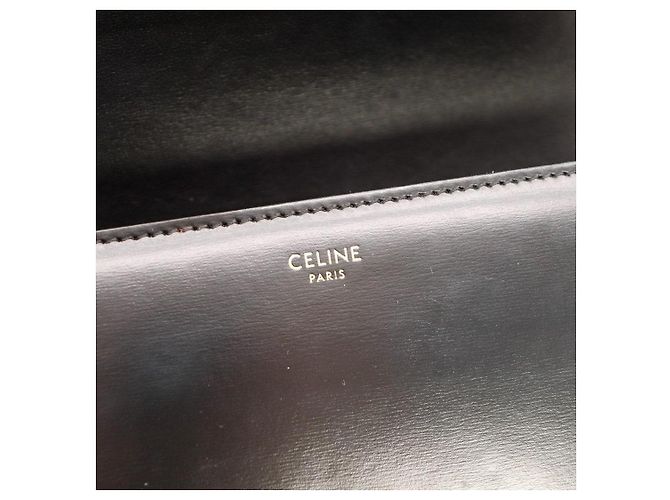 Céline Borsa a tracolla Celine Triomphe in pelle nera Nero - vista 8