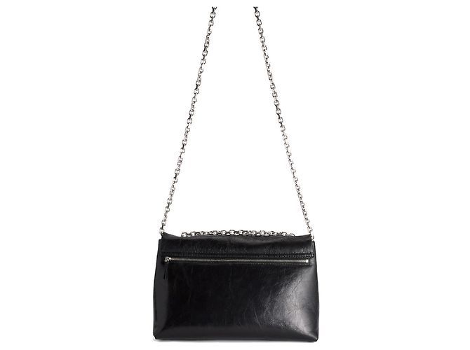 Ami Paris Bolso de hombro en cuero negro logo corazón - vista 5
