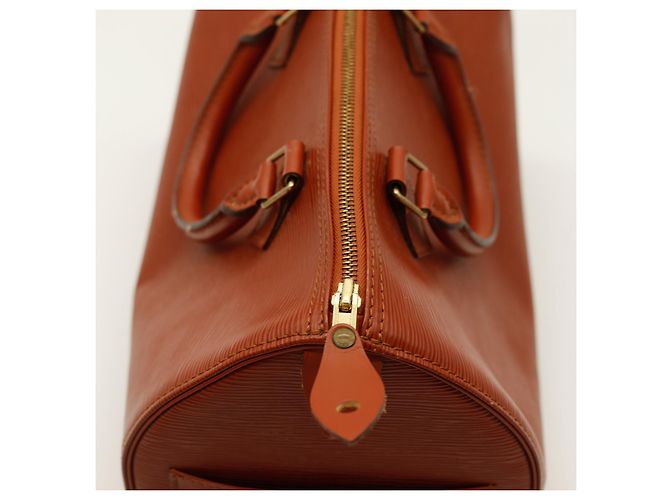 Borsa Louis Vuitton Speedy 30 Epi Leather Marrone - vista 9