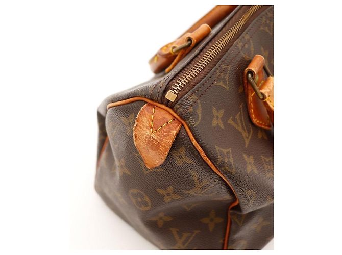 Borsa Louis Vuitton Speedy 30 Monogram Canvas Marrone Monogramma - vista 10
