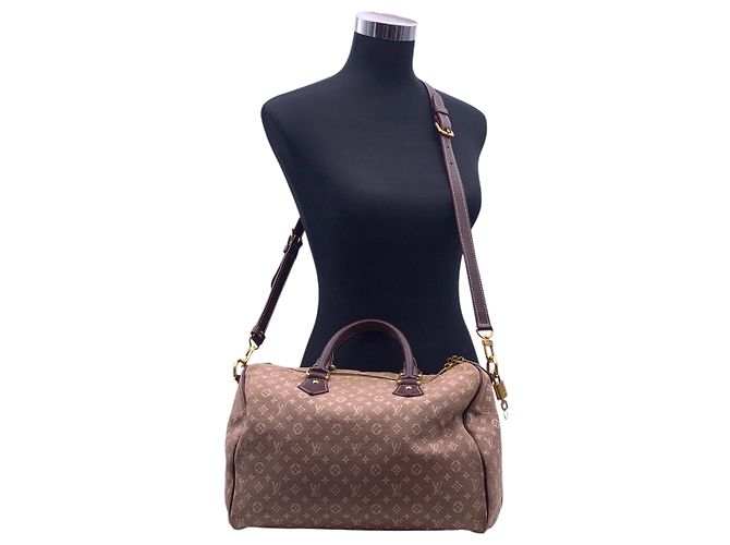 Louis Vuitton Borsa Speedy Bandouliere 30 Mini Lin Idylle Monogram Sepia Rosa - vista 2
