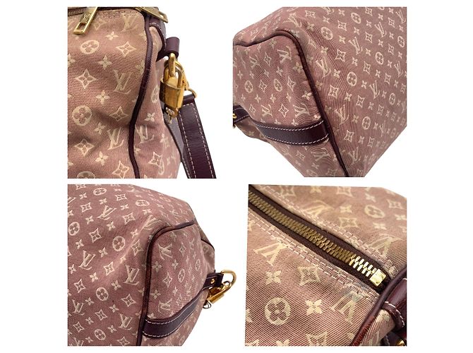 Louis Vuitton Borsa Speedy Bandouliere 30 Mini Lin Idylle Monogram Sepia Rosa - vista 4