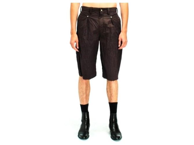 Autre Marque Pantaloncini ampi con pannelli Omar Afridi Nylon Shorts Marrone - vista 3