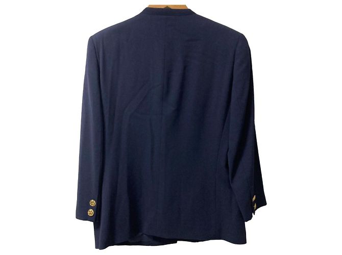Chaqueta Burberry sin cuello de lana Azul Azul marino - vista 4