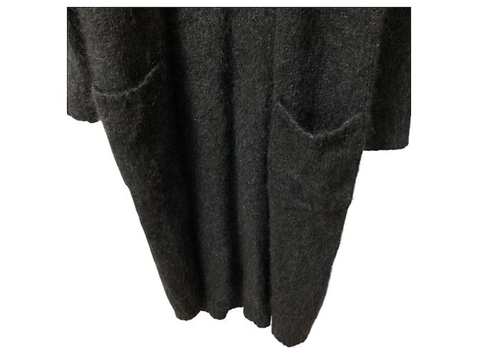 Autre Marque Cárdigan largo de mezcla de mohair Ami Paris Negro - vista 3
