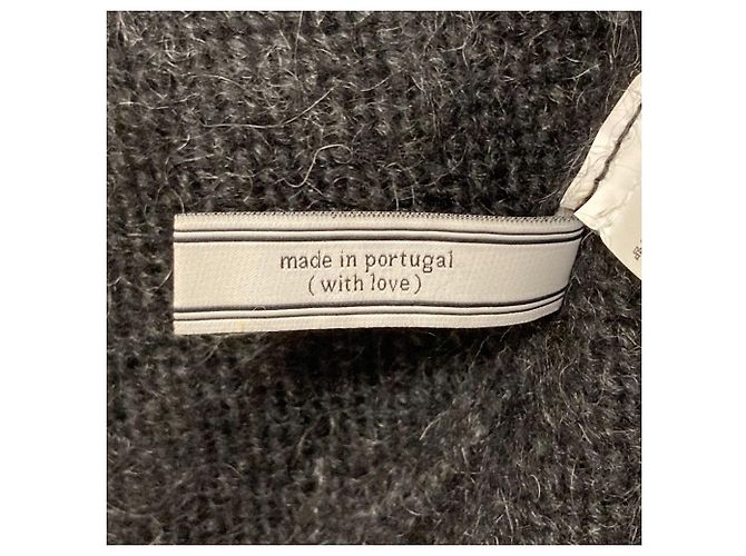 Autre Marque Cárdigan largo de mezcla de mohair Ami Paris Negro - vista 7