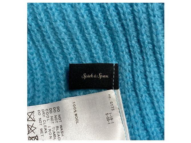 Autre Marque Rollkragenpullover mit Rippstrick Spick and Span Ribbed Middle Gauge Braun Blau - Ansicht 4